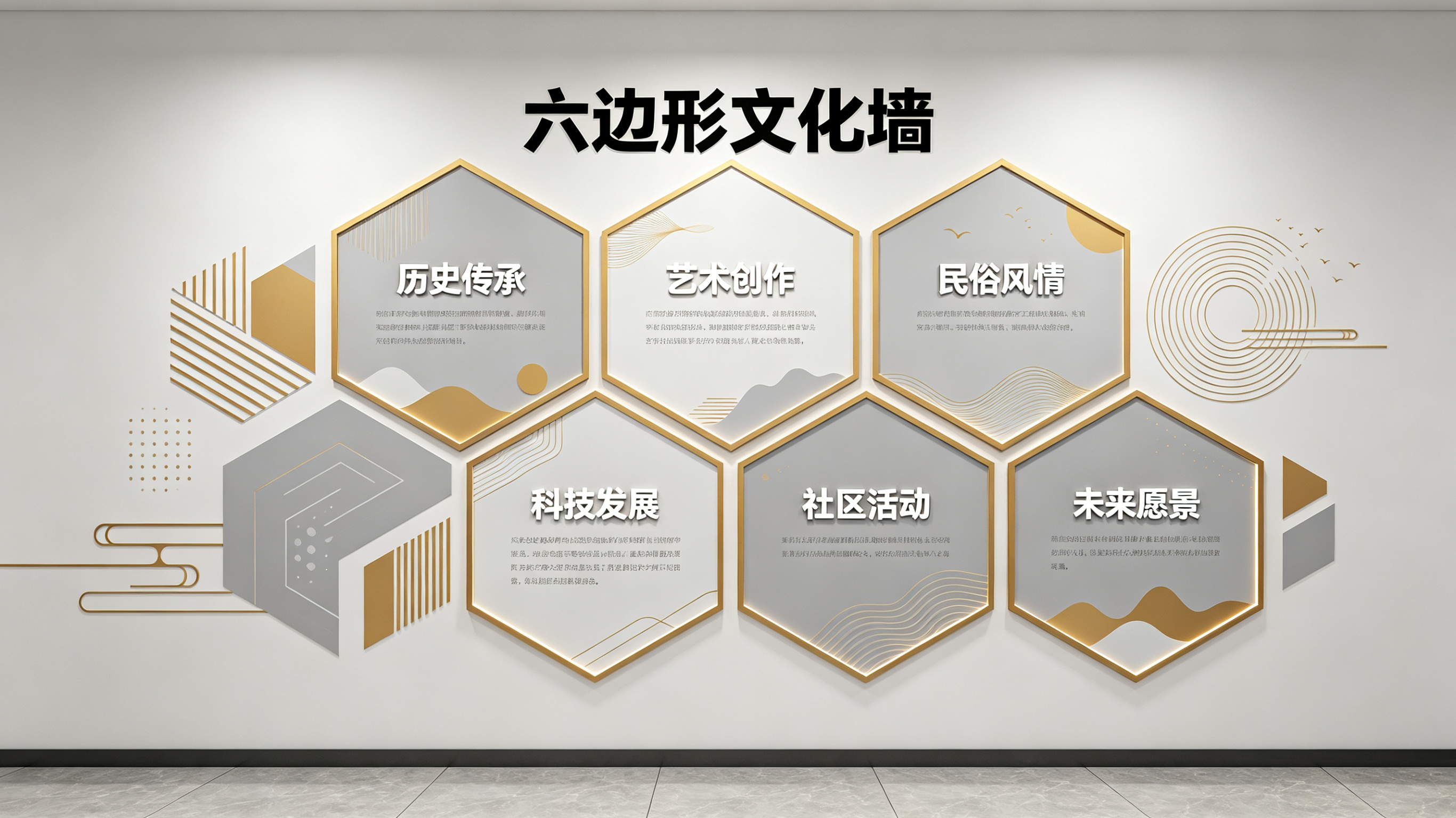 宁海企业文化墙 | 六边形信息美学